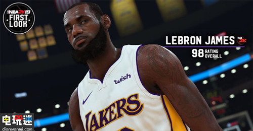 勒布朗·詹姆斯在《NBA 2K》中亮相  能力评分高达98 勒布朗 詹姆斯 NBA 2K 电玩迷资讯  第1张