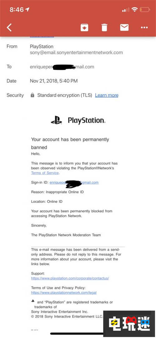 PS4玩家因ID涉嫌侮辱犹太人被封号 PSN 索尼 PS4 索尼PS  第2张