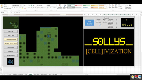 《文明》系列粉丝玩家自制Microsoft Excel版《文明1》 Excel Windows 文明 席德·梅尔的文明 电玩迷资讯  第4张