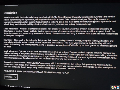 Xbox商店泄露《模拟人生4》“发现大学”DLC体验活力大学生活 电玩迷资讯 第2张