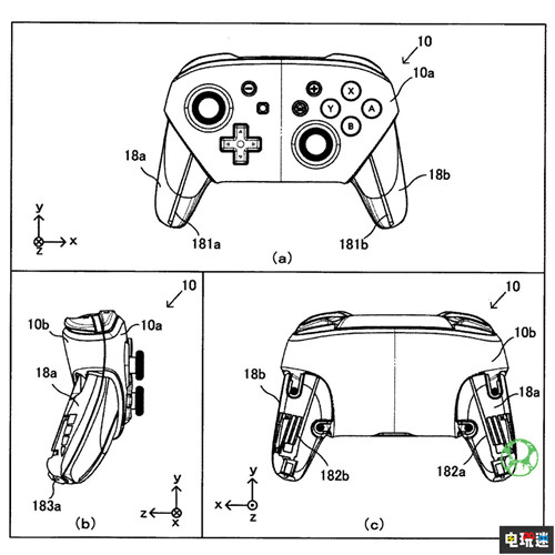 任天堂申请Switch Pro手柄新专利 握柄可拆卸 手柄 Switch Pro Switch 任天堂 电玩迷资讯  第7张