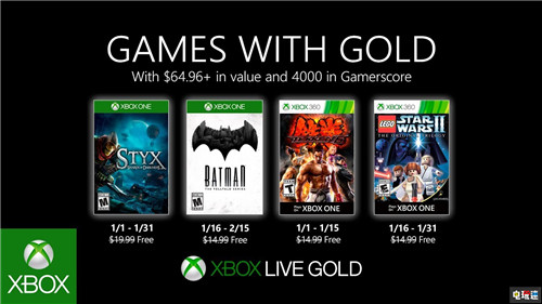 Xbox 1月会免阵容：《蝙蝠侠：故事版》在列 乐高星球大战：原创三部曲 铁拳6 蝙蝠侠：故事版 冥河：暗影碎片 会免 金会员 XboxOne 微软 微软XBOX  第1张