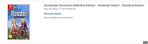 墨西哥亚马逊泄露《异度神剑：决定版》5月29日发售 异度神剑：决定版 Wii 任天堂 Switch 异度神剑：终极版 任天堂SWITCH  第1张