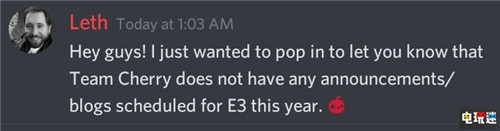 《空洞骑士：丝之歌》E3期间没有新情报放出 PC Switch E3 空洞骑士：丝之歌 电玩迷资讯  第2张