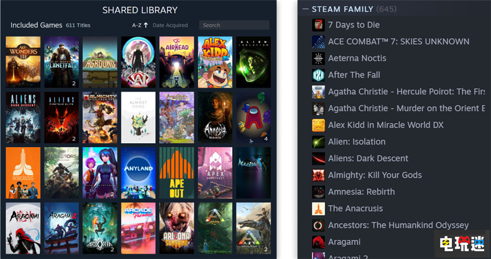 Steam推出新家庭共享“Steam家庭” 最多5人可同时在线 PC游戏 游戏库 家庭共享 Steam STEAM/Epic  第3张