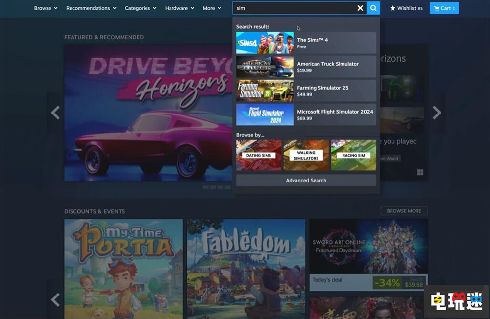 Steam推出新商店界面：取消首页左侧选项栏 增强搜索 PC游戏 Steam Valve STEAM/Epic  第2张