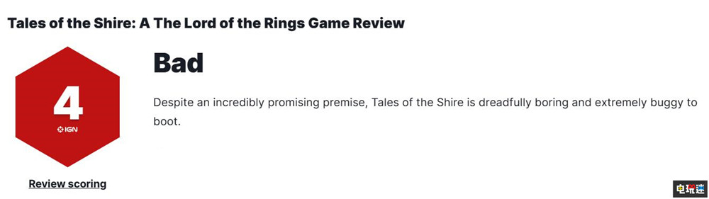《指环王：夏尔传说》MTC：60分 性能糟糕 沉浸感不足 魔戒 游戏评分 Metacritic 指环王：夏尔传说 电玩迷资讯  第3张