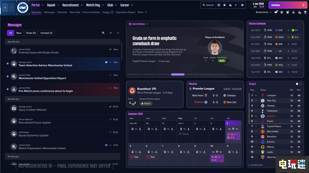 《足球经理26》宣布11月4日发售 首发加入XGP 女足 世嘉 英超联赛 Unity 足球经理26 电玩迷资讯  第4张