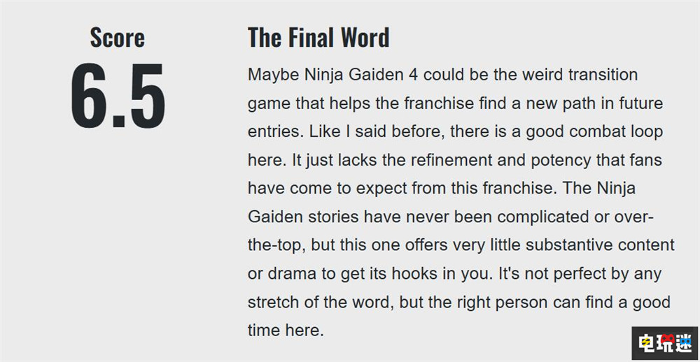 《忍者龙剑传4》MTC：83分 爽快高速战斗回归 Metacritic MTC 游戏评分 白金工作室 光荣特库摩 动作游戏 忍者龙剑传4 电玩迷资讯  第6张